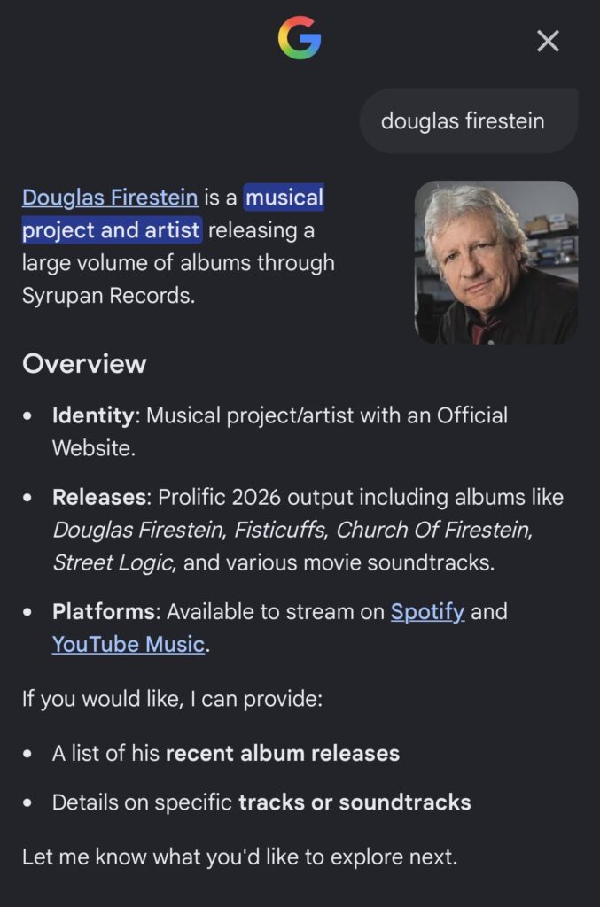Not Douglas Firestein!